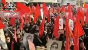 فیلم/ پخش نوحه‌خوانی محسن حججی در مراسم تشییع