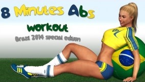 8 دقیقه ورزش شکم-Abs-دانلود ویدیو تناسب اندام-برزیل