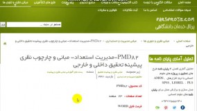  مبانی نظری ، ادبیات ، پیشینه تحقیق داخلی ، پیشینه تحقیق خارجی در مورد مدیریت استعداد