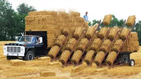 World Amazing Modern Agriculture Equipment Mega Machines: Hay Bale Handling Tractor Harvester Loader