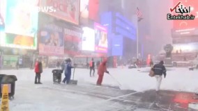 فیلم/ توفان مرگبار زمستانی در نیویورک