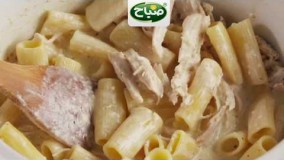 طرز تهیه پاستا با مرغ و سس آلفردو