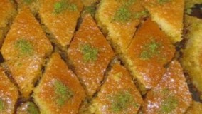 طرز تهیه کیک باقلوا خانگی خوشمزه