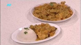 خورشت کاری با کدو حلوایی