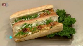 لذت آشپزی آسان ساندویچ مرغ و گردو