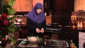 میگو پلو با گردو و نخود فرنگی