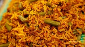 آموزش لوبیا پلو با گوشت چرخ کرده 
