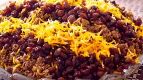 آموزش عدس پلو با کشمش 