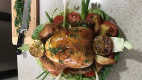 آموزش  مرغ لونگي در فر همراه با اسرار پخت مرغ كامل جوادجوادي