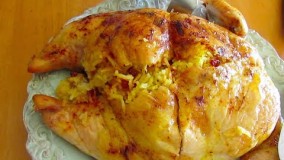 آموزش مرغ شکم پر با رب انار 