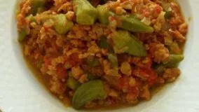 خورش بامیه با سویا 