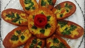 آموزش کوکوی سیب زمینی با تزیین 