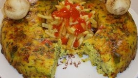 آموزش کوکوی سیب‌زمینی و قارچ 