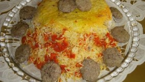 گوجه پلو با کباب تابه‌ ای Gojepolo ba kabab tabei