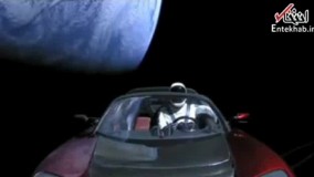 فیلم/ خودروی تسلا توسط موشک فالکون، در مدار مریخ قرار گرفت