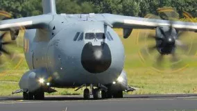 Very Nice ENGINE STARTUP and DEPARTURE,  A400M, 54-01,  German AF