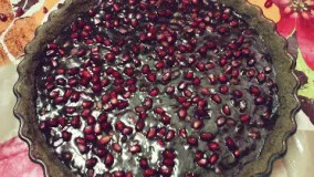 CHOCOLATE POMEGRANATE TART/ تارت الشكولاتة بالرمان سهل و سريع