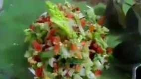 سالاد سبزیجات و آواکادو- آشپزی از اینجا تا آنجا با عذرا -  vegetables  and avocado salad