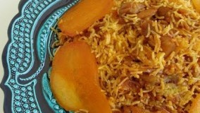 بادمجان پلو - دست و پایتان را هم میخورید!