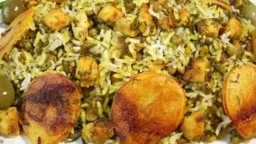 ماش و نخودفرنگی پلو Mung beans and Peas Pillaf