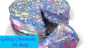 Galaxy Cheesecake No Bake - گیلیکسی چیزکیک - 