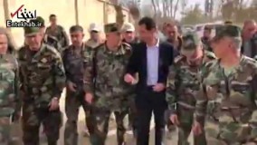 فیلم/ بازدید بشار اسد از پشت خط مقدم غوطه شرقی