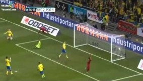 بازی سوئد و پرتغال با هتریک رونالدو