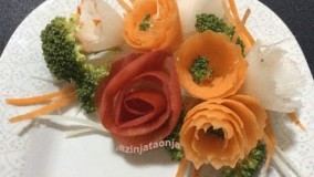 سالادی زیبا جهت دور چین غذا - آشپزی از اینجا تا آنجا با عذرا -   Giant carrot sharpener