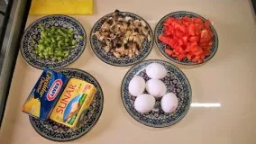 املت گوجه قارچ و فلفل Breakfast Friday