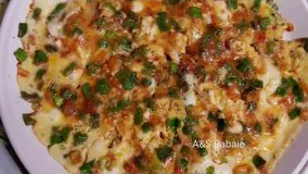 Omelette   املت خوشمزه با پیازچه