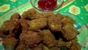 ناگت مرغ - آشپزی از اینجا تا آنجا با عذرا - Chicken nugget