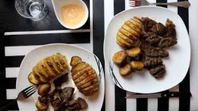 Hasselback Baked Potato - سیب زمینی در فر