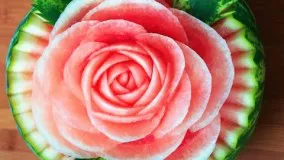 How to Make Watermelon Roses |گل رز با هندوانه