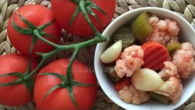 Mixed Vegatable Pickles with Tomato Juice (ترشی سالاد فصل (شور مشهدی