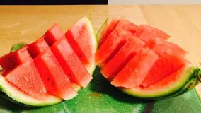 How to slice watermelon طرز برش هندوانه بسيار  جالب