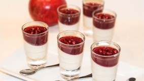 دسرپاناکوتا انار و لیمو