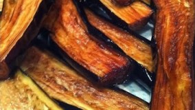 How To Fry EggPlant Without Oil - آموزش سرخ کردن بادمجان بدون نیاز به روغن