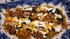 آموزش كشك بادمجان مجلسي توسط پروانه جوادي با آموزش تزيين