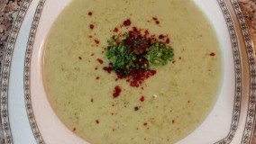 سوپ شير و خامه با كلم بروكلي