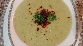 سوپ شير و خامه با كلم بروكلي