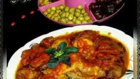 آشپزی - خوراک مرغ و بادمجان