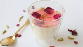 Rose and Cardamom Panna cotta