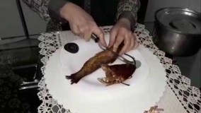 آموزش پخت ماهي دودي با شير برنج به سبك سنتي آذربايجان با پروانه جوادي 