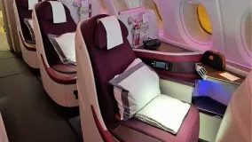 فیلم هواپیما مسافربریQatar Airways A380 Business Class