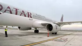 فیلم هواپیما مسافربری Qatar Airways  A321 First Class Doha To Dubai