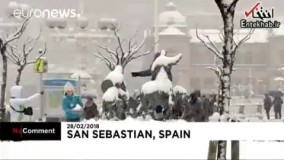 فیلم/ سرمای سیبری در اروپا