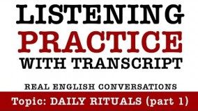 دانلود پادکست Daily routines 1 - English listening practice with subtitles