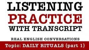 دانلود پادکست Daily routines 1 - English listening practice with subtitles