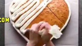 تزیین کیک قلبی و زیبا