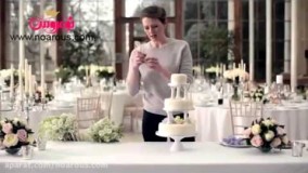 کیک عروسی با تزیین گل